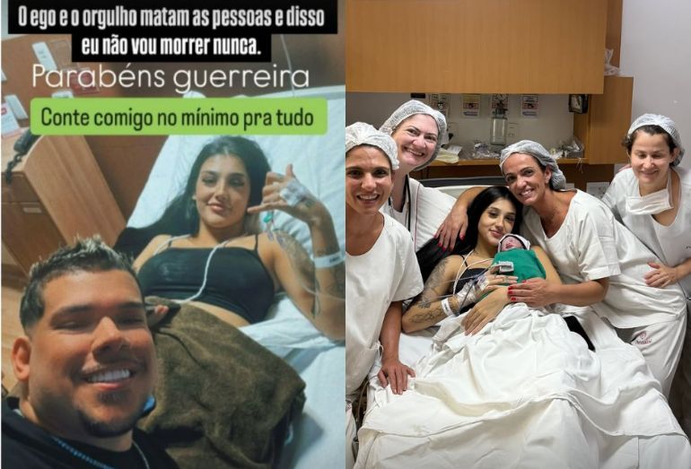 Buarque visita Bia Miranda após nascimento da segunda filha da influenciadora