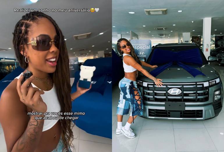 Marvvila compra primeiro carro em seu aniversário de 26 anos: “Não caiu a ficha”